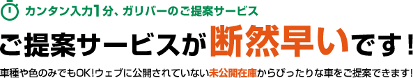 ご提案サービスが断然早いです！